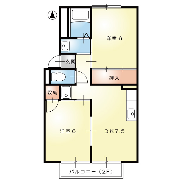 プレジール総社A101_間取図