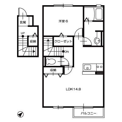 ソレイユ202_間取図