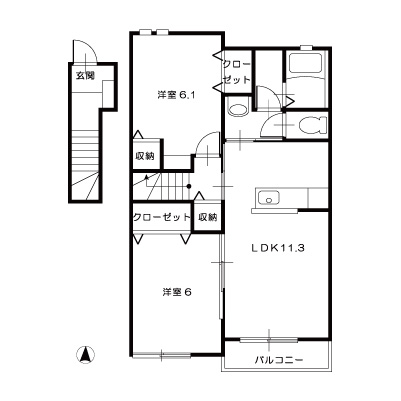 ポム・ダムール2F1_間取図