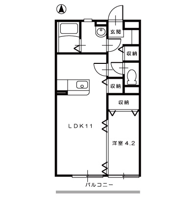 クレールコートⅠ2_間取図