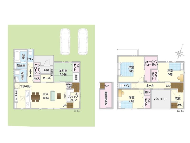 建売_タマタウン井手_1号棟間取図
