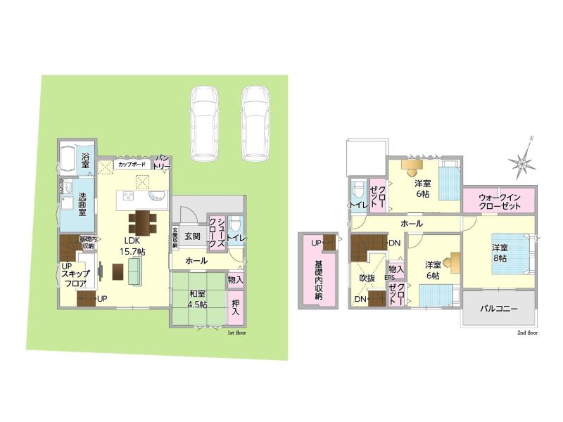 建売_タマタウン井手_2号棟間取図