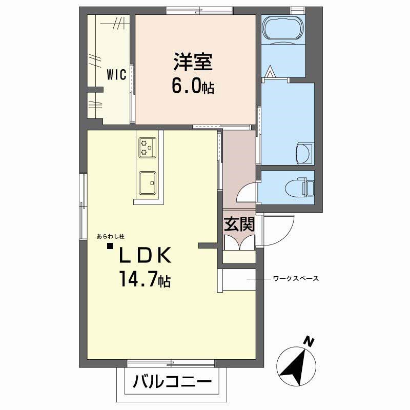 ビックイーストD108_間取図