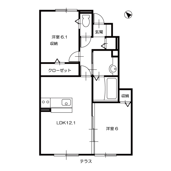 ウィンクルムB102_間取図
