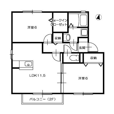 サンライズ宮東C2_間取図