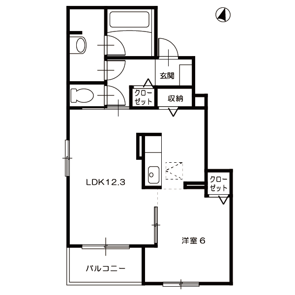 ラ・フレーズB102_間取図